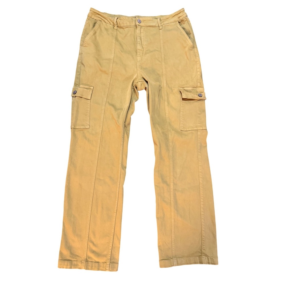 Judy Blue Womens‎ Olive Green Garment Dyed Cargo Pants Wide Leg JB88342 15/32
